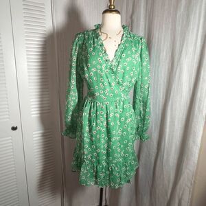 ASOS In The Style Mini Dress Size 10 Contemporary Women's  Green Daisy Dress